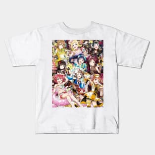 Love Live Sunshine Aqours Collage Kids T-Shirt